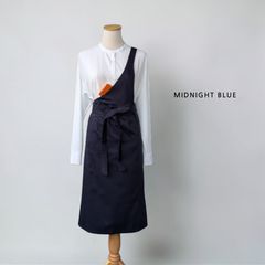 茶道 稽古着 エプロン ワンショルダー カフェ ユニフォーム 黒【black