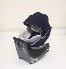 美品 クルムーヴ スマート ISOFIX エッグショック JN-570 ネイビー コンビ製チャイルドシート 新生児OK クリーニング済み C189001