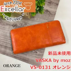 [bn:18] 【新品(開封のみ)】 VASKA by moz　カリオン ラウンドファスナー長財布　VS-0131　オレンジ