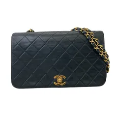 【値下げ】CHANEL シャネル ラムスキン マトラッセ ショルダーバッグ レディース ラムスキン ブラック 中古