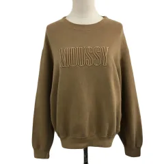 マウジー MOUSSY トレーナー プルオーバー ラウンドネック スウェット 長袖 FREE 茶 ブラウン