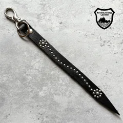 栃木レザー キーホルダー キーリング スタッズキーホルダー カラビナ ストラップ 日本製　Made in Japan  新品 ［KH-018］ 送料無料