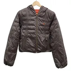 バーバリーブルーレーベル ダウンジャケット サイズ38 M レディース美品  - ダークブラウン×オレンジ 長袖/リバーシブル/秋/冬