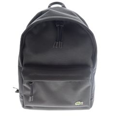 【美品】LACOSTE ラコステ バックパック ブラック リュック ロゴ入り メンズ レディース