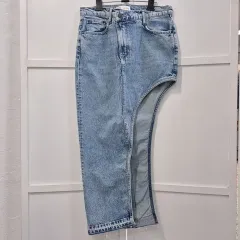 ZARA アシメントリー デニム ロング丈スカート