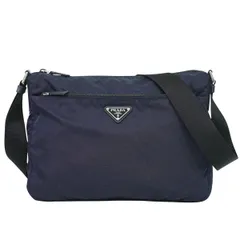 本物 プラダ PRADA ナイロン ショルダーバッグ ポシェット ネイビー バッグ 中古・