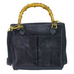 美品✨グッチ バンブー 2way ミニボストン ショルダーバッグ 黒 極小