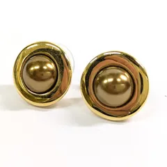 良品 CAROLEE 14KT  Φ16.5mm 9.4g ピアス アンティーク キャロリー ゴールド色
