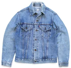 70s USA製 Levi'sリーバイス 70505 デニムジャケット ボロ★ビンテージ トラッカー ハチノス ダメージ 66後期 赤耳 80s