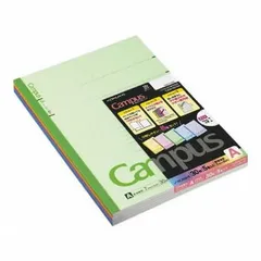 コクヨ キャンパスノート カラー表紙 セミB5 罫幅7mm 30枚 アソート5冊 ノ-3CANX5