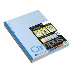 コクヨ キャンパスノート カラー表紙 セミB5 罫幅6mm 30枚 アソート5冊 ノ-3CBNX5
