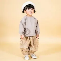 《新品》シャツコールゆったりボリュームパンツ 120㎝ 子供服 ボトムス L421033のサムネイル