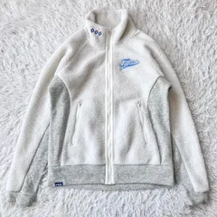 フィラ ゴルフ フリースジャケット ロゴ刺繍 ホワイト M 古着  ジャケット ゴルフウェア 891439