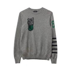 66c2 PEARLY GATES パーリーゲイツ カシミヤ ニットセーター ゴルフウェア golf メンズ 紳士服 053-7270001 サイズ4 グレー カシミア100％u02tのサムネイル