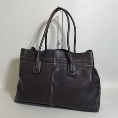 極美品】トッズ トートバッグ ロゴ レザー 本革 ブラック 黒色 - メルカリ