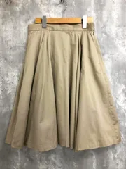 Ray BEAMS レイビームス ひざ丈 チノ フレア スカート size1/ベージュ ■◇ レディース