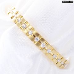 超美品 K18 11.9g 9.30ct モアサナイト テニスブレスレット 金 | Mercari
