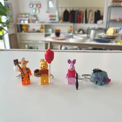 ブロックキーホルダー / レゴ　LEGO 互換品　ディズニー　プーさん　phoo