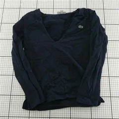 ◇ Θ ラコステ LACOSTE TH205E スリムフィット Vネック長袖カットソー ネイビー系 レディース E  【1602130015429】