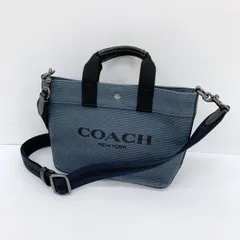 COACH コーチ 2way ショルダーバッグ トートバッグ CU299 カラーブロック ミニバッグ カバン レディース  ブルー系 ブラック 鞄 DF18104■