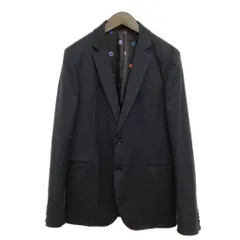 ピーエスポールスミス PS Paul Smith コットン ストレッチ ジャケット テーラード ブレザー 鹿の子 38/48 ネイビー 紺