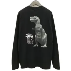 ステューシー STUSSY Big & Meaty L/S Tee T-REX ロングスリーブ Tシャツ ロンT M ブラック