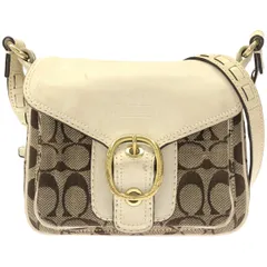 コーチ　ソーホー　シグネチャー　キャンバス　ベージュ　ショルダーバッグ　Y-62