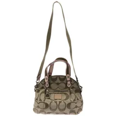 コーチ　シグネチャー　キャンバス　ピンク　ストラップ付き　2way ハンドバッグ　Y-72