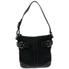 コーチ　シグネチャー　ブラック　キャンバス　ショルダーバッグ　Y-71