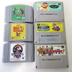 ジャンク スーパーファミコン ニンテンドー64 ソフト 6個 セット 任天堂 マリオカート ドンキーコングマリオゴルフ ドラクエ4 クレヨンしんちゃん