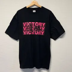 (^w^)b Chu-Z 半袖 Tシャツ VICTORY 優勝 バックプリント ロゴT メンズ レディース ユニセックス ブラック 大きめサイズ サイズXL OM10445HG
