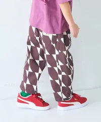 イロチ買いしたい総柄ツイルパンツ　ブラウン　p.premier P221016