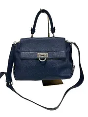 【中古】Salvatore Ferragamo サルバトーレフェラガモ バッグ ハンドバッグ 2WAY ソフィア ネイビー レザー＿s29＿セルモアから出品＿s-0145-r29