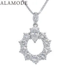 D0.527,1.94 サークル ダイヤモンド ネックレス プラチナ Pt900 ホワイトゴールド K18WG ネックレス シルバー銀 レディース 40802151536【アラモード】