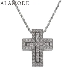 Damiani(ダミアーニ) ベル エポック ネックレス XS ダイヤモンド 20083490 ホワイトゴールド K18WG 8.8g アクセサリー ジュエリー ペンダント クロス 十字架 シルバー銀 ユニセックス 40802173039【アラモード】