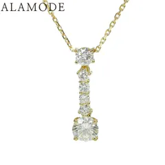 D0.72 ダイヤモンドネックレス イエローゴールド K18YG 2.5g レディース 40802170475【中古】【アラモード】