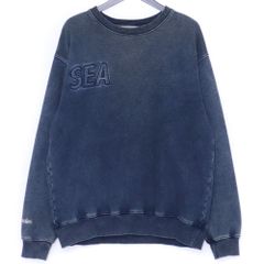 ウィンダンシー スウェット クルーネック ウォッシュ加工 刺繍ロゴ