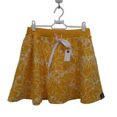 【美品】New Balance golf(ニューバランスゴルフ) スカート 黄色白総柄 レディース 2 012-7134506 ゴルフウェア 2602-0236 中古