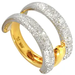 メルカリ ☆0.44ct☆✨ダイヤモンドクロスリング指輪喜平キヘイ 【公式 