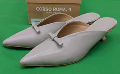 【美品】CORSO ROMA 9　ポインテッドミュール　リボン【38】