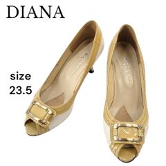 DIANA ダイアナ【23.5cm】キルティングローヒールパンプス - メルカリ