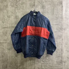 【T-200】Melting レディース Mサイズ 中綿ブルゾン ブラック×レッド 切替デザイン スナップボタン 秋冬アウター