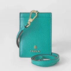 新品 フルラ FURLA カードケース カメリア VERTICAL BADGE HOLDER アマトエール ブルー/クリスタッロ