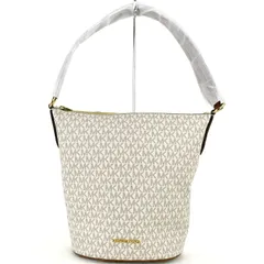 マイケルコース バッグ レディース MKシグネチャー 2WAYショルダー 35T0GOKM8B ショルダーバッグ 斜め掛け 肩掛け ホワイト×ブラウン アクトワン【中古】