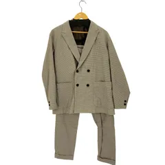 ビームス BEAMS 千鳥格子 ダブルブレストテーラードジャケット スラックスセットアップ メンズ  M/Mのサムネイル