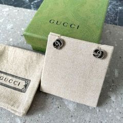 グッチ GUCCI SV925 ピアス シルバー インター 両耳 OT720 - メルカリ