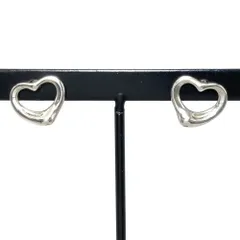 ティファニー Tiffany&Co. エルサペレッティ オープンハート スタッド ピアス SV925 1.6g シルバー ポストK14 レディース【中古】