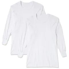 【新品】 [グンゼ] インナーシャツ やわらか肌着 綿100% 抗菌防臭加工 長袖丸首 2枚組 メンズ NEWホワイト M 1