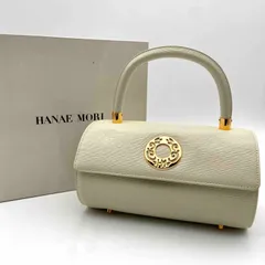 HANAE MORI ハンドバッグ ゴールド金具 筒型
