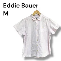 a2173 Eddie Bauer 半袖ストライプシャツ ピンク系 レディースM相当